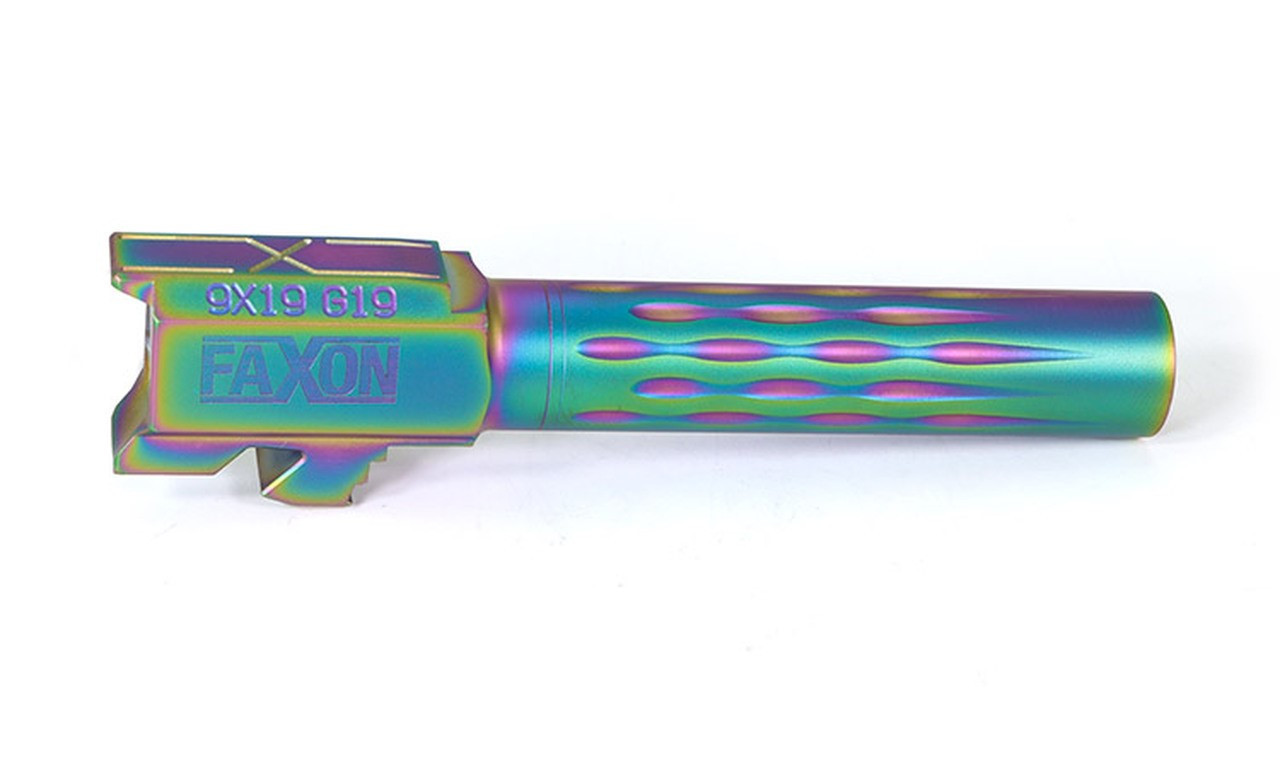 FAXON FLAME FLUTED NON THREADED CHAMELEON PVD FOR G19 - Freedom