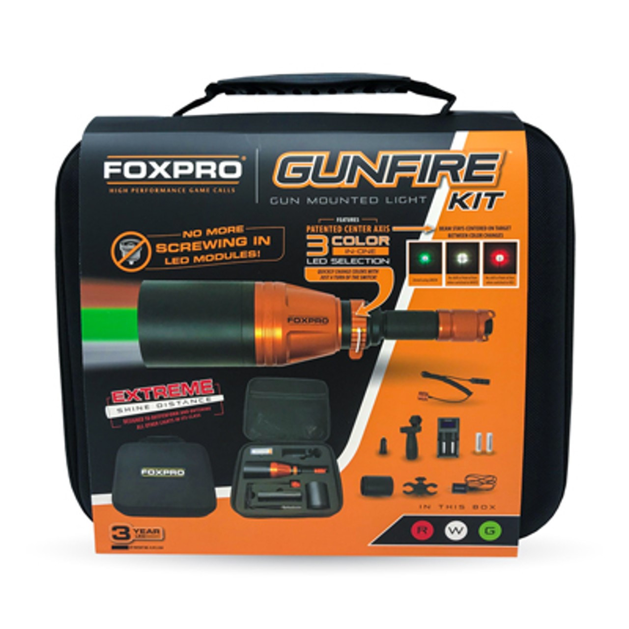 FOXPRO GUNFIRE KIT RED WHITE GREEN MOUNTED LIGHT Freedom Outdoors