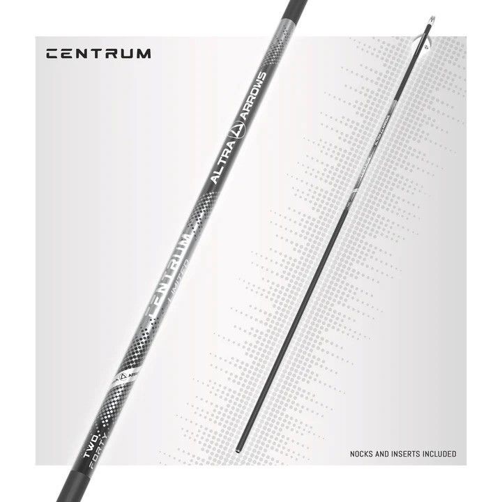 Lot De 12 Flèches De Chasse Altra Centrum Limited 204, Carbone, 350, Empennées, Neuves