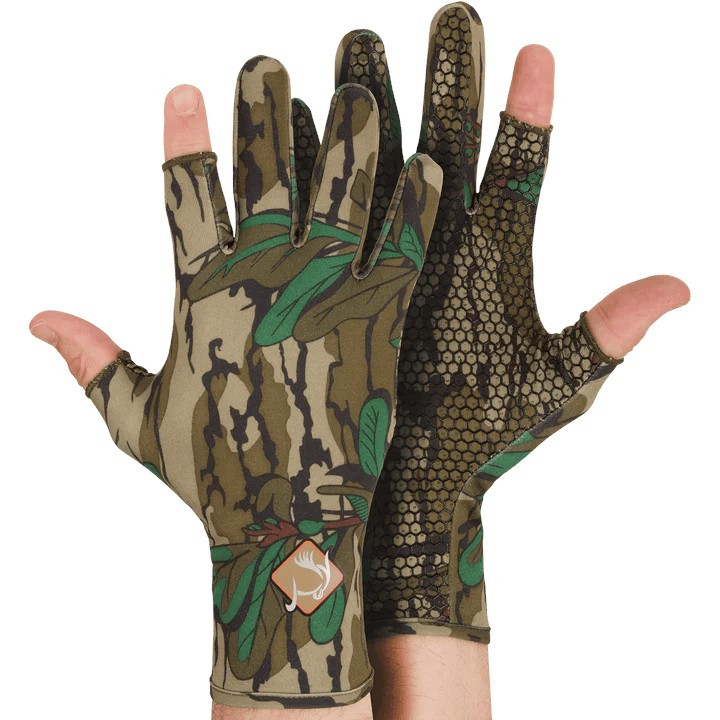 OL TOM PERFORMANCE STRETCH-FIT SHOOTER TURKEY GLOVES GREENLEAFS