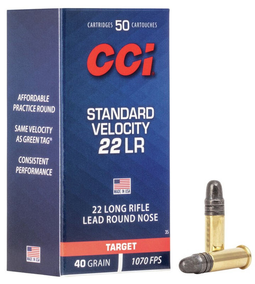 CCI 22LR 40GR STANDARD VELOCITY 50RD BOX