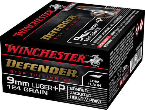 WINCHESTER DEFENDER 9MM LUGER 124GR +P 20RD BOX
