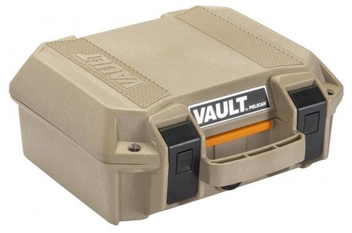 PELICAN V100 VAULT SMALL PISTOL CASE - TAN