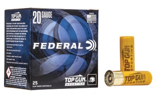FEDERAL TOP GUN 20GA 2.75" 8 SHOT 25 ROUNDS