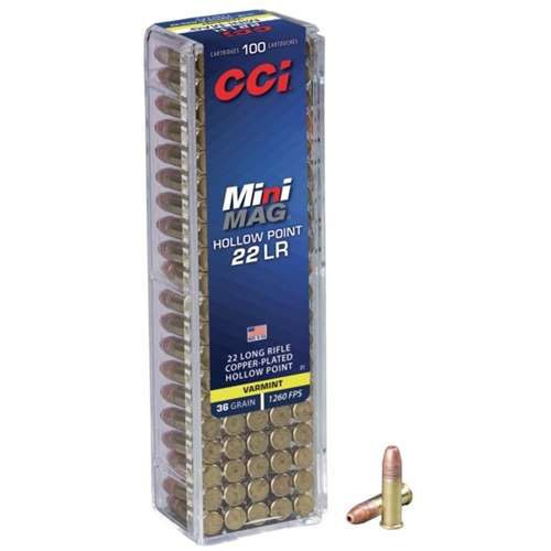 CCI 22LR 36GR COPPER PLATED HOLLOW POINT MINI-MAG