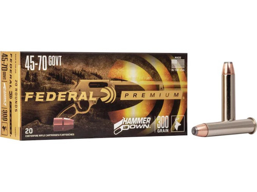 FEDERAL 45-70 GOVT 300GR HAMMERDOWN BONDED SOFT POINT 20 ROUNDS