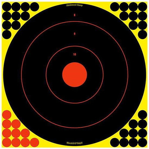 BIRCHWOOD CASEY SHOOT-N-C 17.25", BULLSEYE 12-PACK, 200+ YARDS