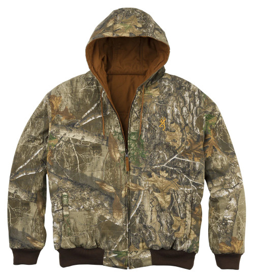 BROWNING- LRG, JACKET, REVERSIBLE, REALTREE EDITION/DUCK BROWN.