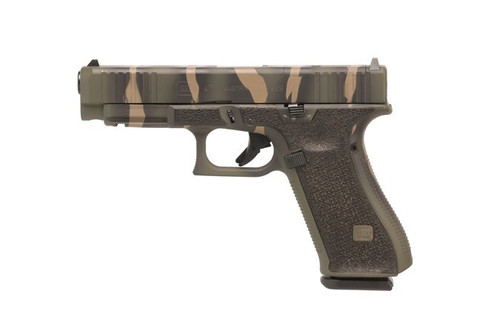 GLOCK 47 GEN 5 9MM WOODLAND TIGER MOS 3-17RD MAGS FRONT SERRAIONS