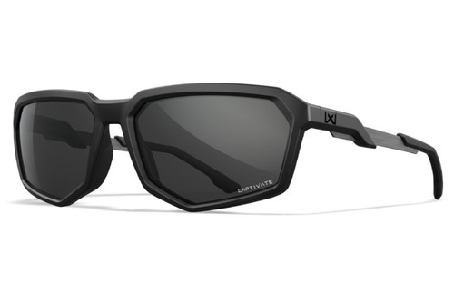 WILEY X RECON MATTE BLACK FRAME / POLARIZED BLACK MIRRORED LENSES