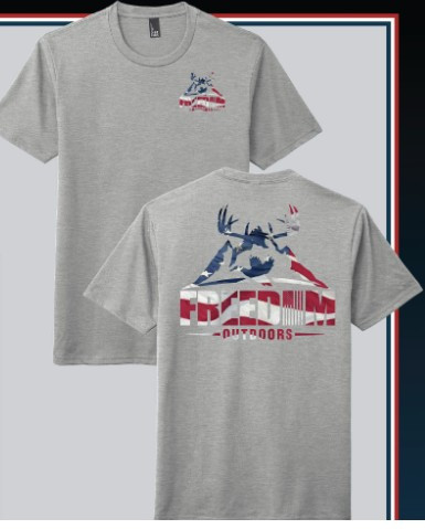 FREEDOM T-SHIRT M- HEATHERED GREY- PATRIOT