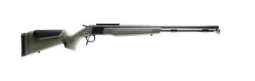 CVA OPTIMA 50 CAL BLK NITRIDE FLUTED BARREL, 0 MOA PIC RAIL ODG STOCK