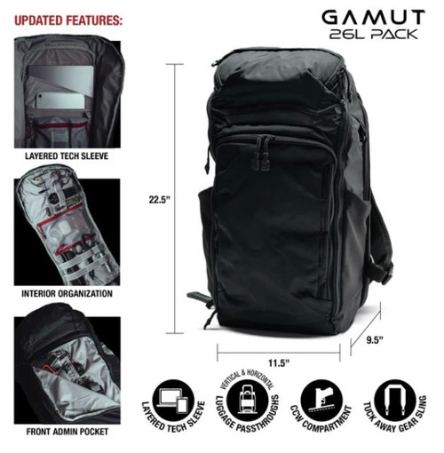 VERTX GAMUT 26L PACK, BLACK