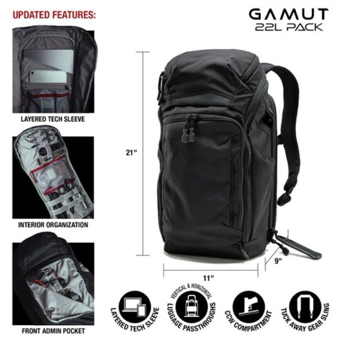 VERTX GAMUT 22L PACK, BLACK