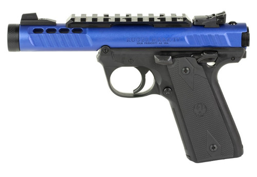 RUGER MARK IV 22/45 LITE .22 4.4" THREADED BARREL, BLUE BLACK CERAKOTE 2 10RD