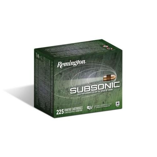 Remington, Subsonic, 22 Long Rifle, 40 Grain, Copper Plated Hollow Point, 225