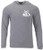 FREEDOM HOODED, LONG SLEEVE, HEATHER GREY/WHITE, SMALL