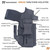 DRUID IWB/OWB KYDEX GLOCK 17/19/19X/31/32/34/45 W/ TLR 7A CARBON FIBER HOLSTER