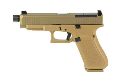 GLOCK 47X MOS 9MM FDE THREADED BARREL SUPRESSOR HEIGHT SIGHTS