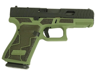 GLOCK 19V 9MM KAVORKA OPTIC READY, PORTED BARREL, GREEN CERAKOTE