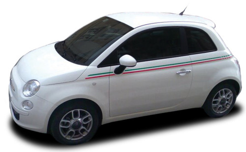 Fiat 500 Italian Side Stripe (Digital Print) - Hood, Roof & Trunk - 2012 thru 2019
