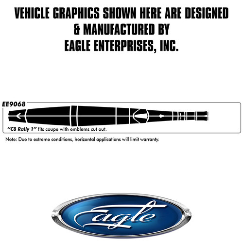 "C8 Rally #1" Ships as a Cut2Fit kit to install on your 2020 thru 2025 Chevy Corvette "C8 Rally #1" Ships as a Cut2Fit kit to install on your 2020 thru 2025 Chevy Corvette