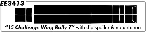 Dodge Challenger 15 Challenger Winged Rally #7 no Antenna/with Dip Spoiler - Rally - 2015 Thru 2023 Dodge Challenger 15 Challenger Winged Rally #7 no Antenna/with Dip Spoiler - Rally - 2015 Thru 2023