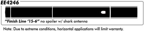 Dodge Challenger 15 Finish Line #6 (No Spoiler/Shark Ant) - Hood Roof Trunk - 15 & up Dodge Challenger 15 Finish Line #6 (No Spoiler/Shark Ant) - Hood Roof Trunk - 15 & up
