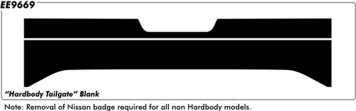 Nissan Frontier-Hardbody Tailgate Graphic - 2022 thru 2024 Nissan Frontier-Hardbody Tailgate Graphic - 2022 thru 2024