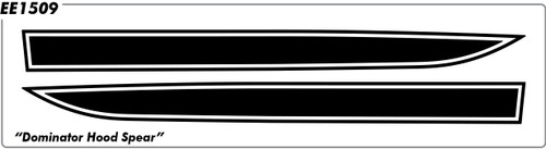 Ford Mustang Dominator Hood Spear (Blank) - Hood - 10 thru 12 Ford Mustang Dominator Hood Spear (Blank) - Hood - 10 thru 12