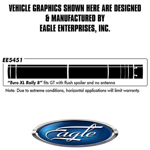 "Euro XL Rally #8" GT/Eco with Flush Spoiler/No Antenna - Ford Mustang -2015 thru 2023 "Euro XL Rally #8" GT/Eco with Flush Spoiler/No Antenna - Ford Mustang -2015 thru 2023