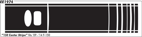 Ford F-150 Center Stripe - Hood & Tailgate  - 09 thru 14 Ford F-150 Center Stripe - Hood & Tailgate  - 09 thru 14