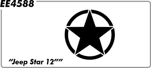 Jeep Wrangler Jeep Star 12" (One Image) - Side - Any Jeep Wrangler Jeep Star 12" (One Image) - Side - Any