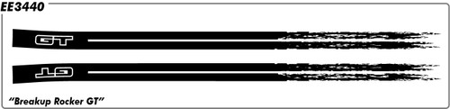 Ford Mustang 15 Breakup Rocker (GT) (Digital Print) - Rocker - 2015 & up