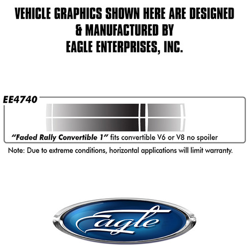 "Convertible Faded Rally #1" no Spoiler (GT & V6) (Screen Print)  - Ford Mustang -  2015 thru 2017 "Convertible Faded Rally #1" no Spoiler (GT & V6) (Screen Print)  - Ford Mustang -  2015 thru 2017