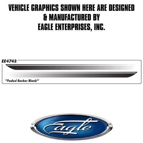 "Faded Rocker" (Blank) (Screen Print) -  Ford Mustang -  2015 thru 2017 "Faded Rocker" (Blank) (Screen Print) -  Ford Mustang -  2015 thru 2017