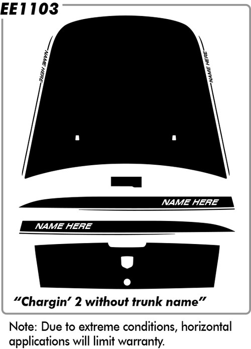DODGE Charger Chargin 2 Kit - w/outr Nme on back panel - 2006 to 2010 DODGE Charger Chargin 2 Kit - w/outr Nme on back panel - 2006 to 2010