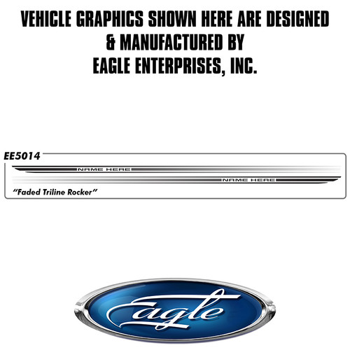 "Faded Triline Rocker" (Mustang) (Screen Print) - Ford Mustang -  2015 thru 2017 "Faded Triline Rocker" (Mustang) (Screen Print) - Ford Mustang -  2015 thru 2017