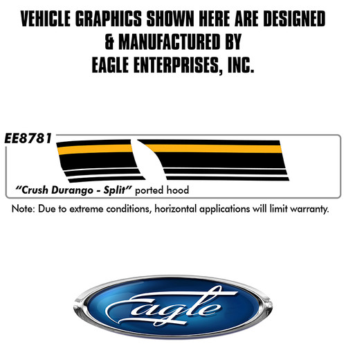 "Crush Durango Hood" Split (DP) ships as a Cut2Fit kit to install on your 2014 thru 2025 Dodge Durango