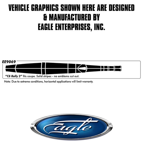 "C8 Rally #2" Ships as a Cut2Fit kit to install on your 2020 thru 2025 Chevy Corvette