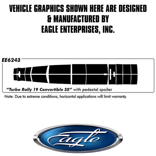 Chevy Camaro" Turbo Rally 19 "Convertible SS (Pedestal Spoiler) -2019 thru 2024
