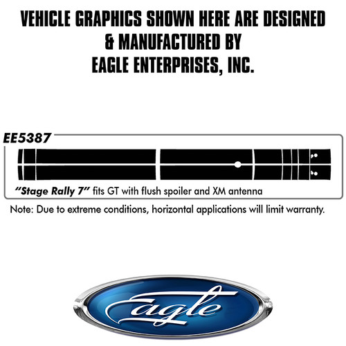 "Stage Rally #7" GT/Eco with Flush Spoiler & XM - Ford Mustang - 2018 thru 2025