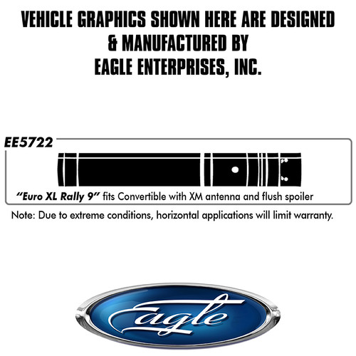 "Euro XL Rally #9" w/ Flush Sp w/ XM Ant  EcoBoost & GT - Ford Mustang  Convertible - 2015 thru 2023