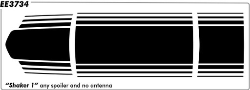 Dodge Challenger Shaker #1 (No Ant / Any Spoiler) - Hood Roof Trunk - 2015 thru 2023