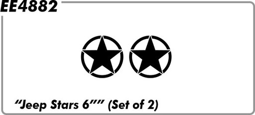 Jeep Wrangler Jeep Star 12" (One Image) - Side - Any Jeep Wrangler Jeep Star 12" (One Image) - Side - Any