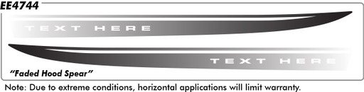 Ford Mustang Faded Hood Spear (Blank) (Screen Print) - Hood - 2015 thru 2017 Ford Mustang Faded Hood Spear (Blank) (Screen Print) - Hood - 2015 thru 2017