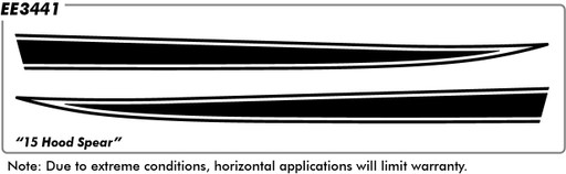 FORD Mustang Hood Spears 15 - 2015 to 2017 FORD Mustang Hood Spears 15 - 2015 to 2017