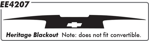 Chevy 16 Heritage Convertible Center Stripe SS/RS (Raised Spoiler) Hood & Trunk - 16 thru 18