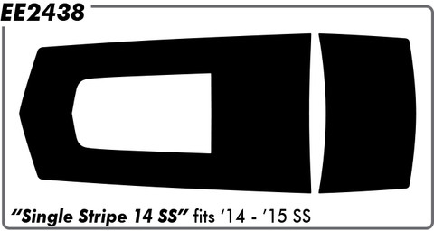 Chevy Single Stripe 14 NS (RS No Spoiler) Hood & Trunk - 14 & 15