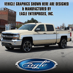"Retro Cheyenne" Kit - White Base/Gold Trim & Bowtie Tailgate Side & Tailgate - Chevy Silverado -2014 thru 2018 "Retro Cheyenne" Kit - White Base/Gold Trim & Bowtie Tailgate Side & Tailgate - Chevy Silverado -2014 thru 2018